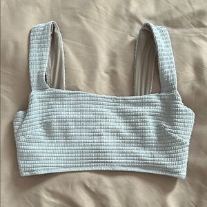 Lululemon Ribbed Bikini Top Size 6 Baby Blue
